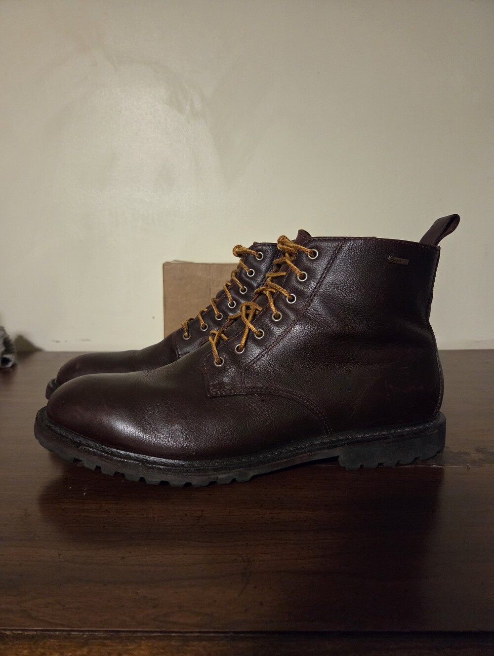 LL Bean Signature Cresta Gore Tex Boots Brown Leather Men's Sz 13 EUC